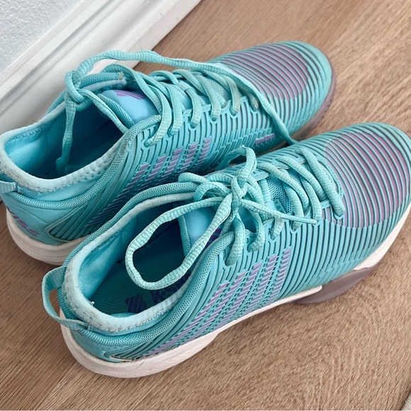 K-Swiss Women's Hypercourt Teal & Purple Athletic Sneakers - Picture 2 of 16